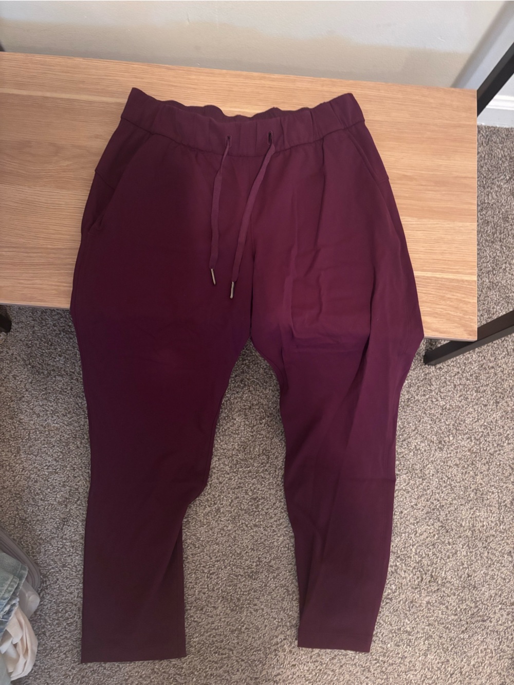 lululemon athletica Burgundy On the Fly Pants